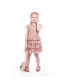 Child Serenity Feather Printed Chiffon Woven Dress