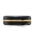 Stainless Steel Brushed Black Yellow IP-plated 8mm Band Ring