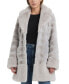 Фото #4 товара Women's Faux-Fur Notched Collar Coat