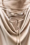 Фото #11 товара Платье из сатина с драпированной деталью ZARA