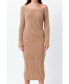 Фото #1 товара Women's Knit Off Shoulder Midi Dress