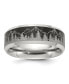 ფოტო #1 პროდუქტის Stainless Steel Brushed with Laser Design Mountains Band Ring