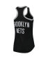 Women's Black Brooklyn Nets Showdown Burnout Tank Top
