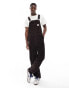 Levi's Workwear straight fit cord dungaree jeans in brown