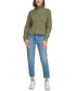 ფოტო #4 პროდუქტის Women's Patched Mock Neck Sweater