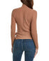Фото #2 товара Incashmere Wrap Front Cashmere Sweater Women's Brown Xl
