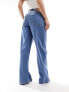 JJXX Tokyo high waisted wide leg jeans in mid blue