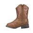 Фото #3 товара Roper Glitter Gypsy Square Toe Cowboy Toddler Girls Brown, Multi Casual Boots 0