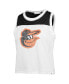 ფოტო #3 პროდუქტის Women's White Baltimore Orioles Premier Zoey Waist Length Tank Top