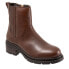 Softwalk Novato S2254-200 Womens Brown Leather Zipper Casual Dress Boots