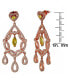 ფოტო #2 პროდუქტის Suzy Levian Sterling Silver Cubic Zirconia Wrapped Heart Dangle Chandelier Earrings