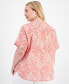 ფოტო #2 პროდუქტის Plus Size Cotton Cuffed-Sleeve Camp Shirt