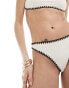 Фото #4 товара Stradivarius bikini bottom with contrast stitch in ecru