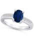 ფოტო #1 პროდუქტის Sapphire (1-1/2 ct. t.w.) & Diamond (1/8 ct. t.w.) Ring in 14k Gold