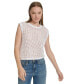 ფოტო #1 პროდუქტის Petite Cotton Open-Stitch Sleeveless Sweater