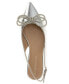 ფოტო #4 პროდუქტის Women's Kristin Rhinestone Bow Sling Back Flat