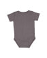 Baby Girls Baby Joker Text On Gray Snapsuit