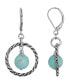 Серьги 2028 Genuine Turquoise Hoops Синий - фото #1