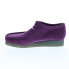 Фото #5 товара Clarks Wallabee 26168860 Mens Purple Suede Oxfords & Lace Ups Casual Shoes