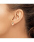 ფოტო #2 პროდუქტის Stainless Steel Polished Rose IP-plated Heart CZ Earrings