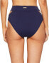Фото #3 товара Vince Camuto 168310 Women's High Waist Bikini Bottom Swimsuit Cut Out Size S