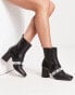 Фото #3 товара Love Moschino logo detail heeled boots in black