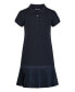 ფოტო #1 პროდუქტის Big Girls Uniform Short Sleeve Pique Dress