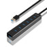 Фото #1 товара AXAGON HUE-SA7BP - USB 3.2 Gen 1 (3.1 Gen 1) Type-A - USB 3.2 Gen 1 (3.1 Gen 1) Type-A - 5000 Mbit/s - Black - Aluminium,Metal - 0.4 m