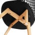 Фото #4 товара Krzesło skandynawskie z drewnianymi nogami do domu restauracji maks. 150 kg 4 szt. CZARNE