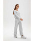 ფოტო #3 პროდუქტის Women's Bellemere Cotton Cashmere Loungewear Top