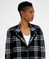 ფოტო #4 პროდუქტის Women's Plaid Cardigan