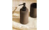 Dark metal bathroom soap dispenser