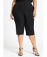 Фото #2 товара Plus Size Pintuck Stretch Capri - 14, Black Onyx