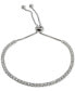 ფოტო #1 პროდუქტის Cubic Zirconia Bolo Bracelet in Sterling Silver, Created for Macy's