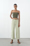 Фото #2 товара Джинсы z1975 wide leg cropped с высокой посадкой и ремнем ZARA