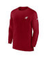 ფოტო #3 პროდუქტის Men's Cardinal Arizona Cardinals Sideline Coach Performance Long Sleeve T-shirt