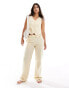 Фото #1 товара Pimkie linen tailored trousers co-ord in yellow