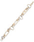 Two-Tone Heart & Pavé Logo Link Flex Bracelet CRYSTAL WH - фото #1