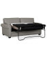 Фото #8 товара Orid 77" Full Roll Arm Leather Sleeper, Created for Macy's