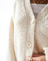 ASOS DESIGN oversized cardigan in boucle in cream