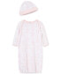 Фото #1 товара Пижама Little Me Girls Sleep Gown and Hat 2 Piece Set.