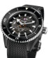 ფოტო #5 პროდუქტის Men's Swiss Automatic Captain Cook Black Rubber Strap Watch 43mm