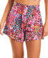 ფოტო #5 პროდუქტის Women's Button-Up Shirt & Smocked Shorts Set