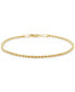 ფოტო #1 პროდუქტის Children's Glitter Rope Bracelet in 14k Yellow Gold