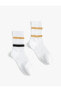 2'li Soket Çorap Seti Şerit Detaylı