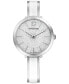 ფოტო #1 პროდუქტის Women's Swiss Crystalline Delight Stainless Steel & White Bangle Bracelet Watch 32mm