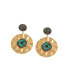 ფოტო #1 პროდუქტის Women's Gold Circular Drop Earrings