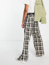 ASOS DESIGN ultra flare trousers in check