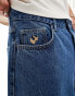 Bershka standard fit jeans in mid blue