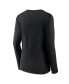 ფოტო #2 პროდუქტის Women's Black Oklahoma Sooners Evergreen Campus Long Sleeve V-Neck T-shirt